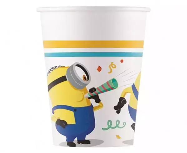 Kubeczki papierowe Minions Rise of Gru 200ml 8szt - Książki