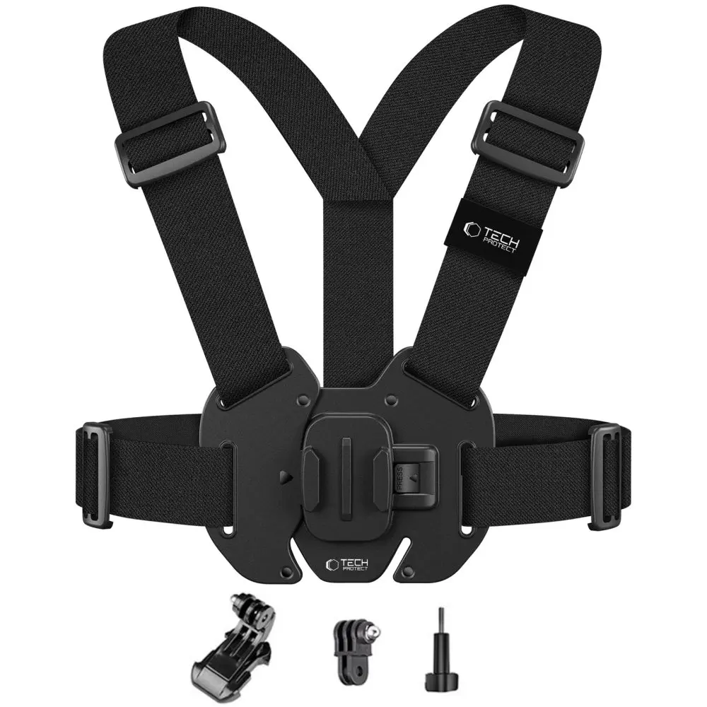 Tech-Protect GA100 Chest Mount Gopro / Dji Black - Elektronika i akcesoria