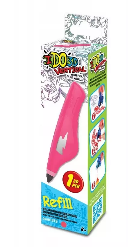 Wkład do pisaka, różowy. I do 3D Vertical. - Papiernicze i szkolne