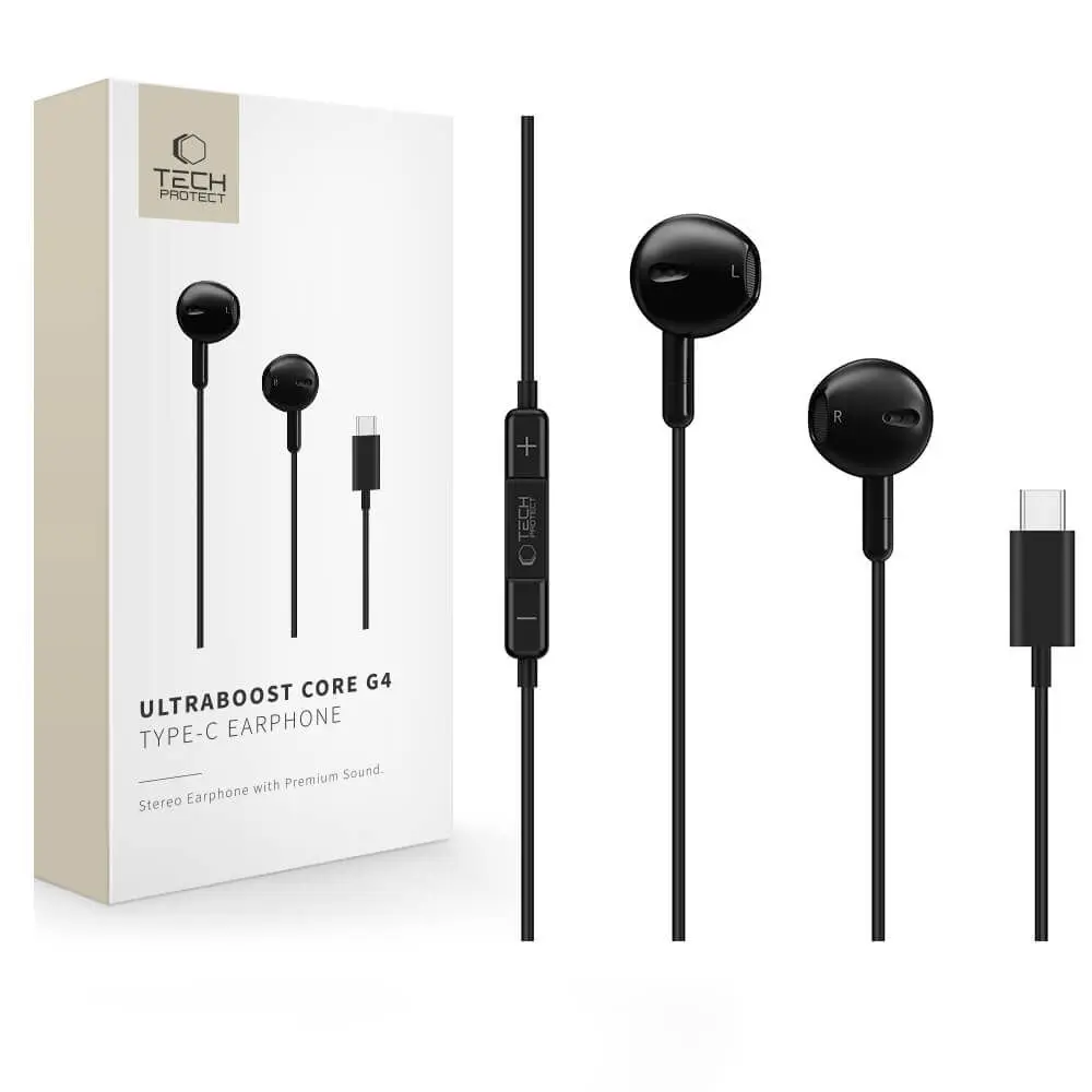 Tech-Protect Ultraboost Type-C Earphone Core G4 Black - Elektronika i akcesoria