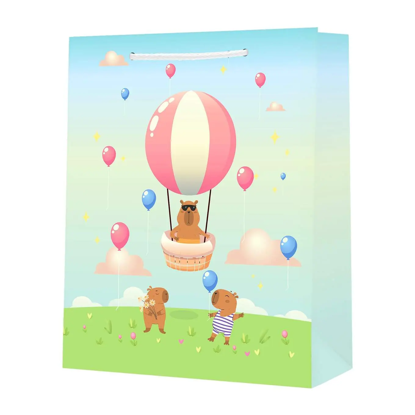 Torby prezentowe STRIGO PARTY Kapibara, 26x32,5x12,5 - Papiernicze i szkolne