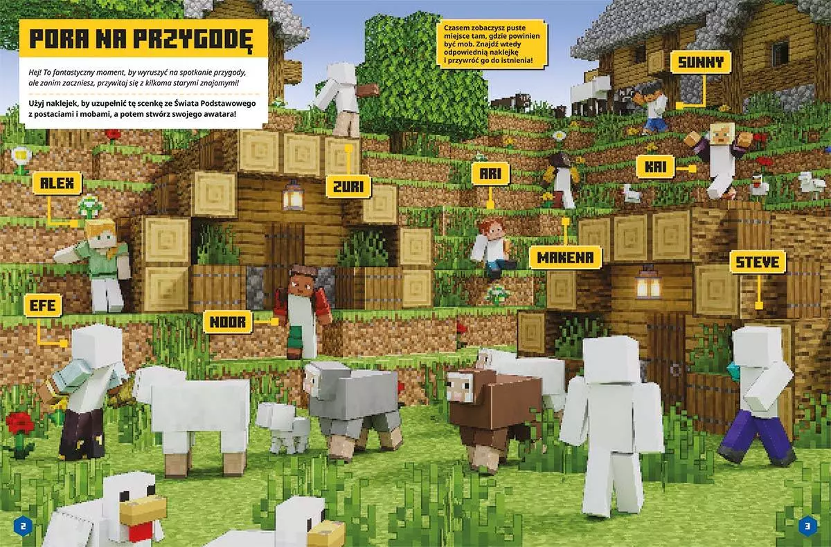 Minecraft. Naklejkowa przygoda. Kreator postaci - Książki