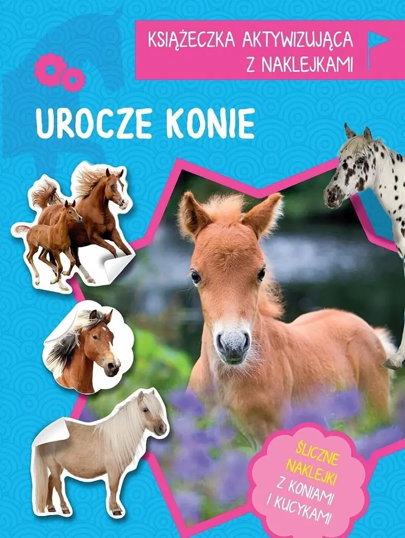 Książeczka aktywizująca z naklejkami. Urocze konie - Książki