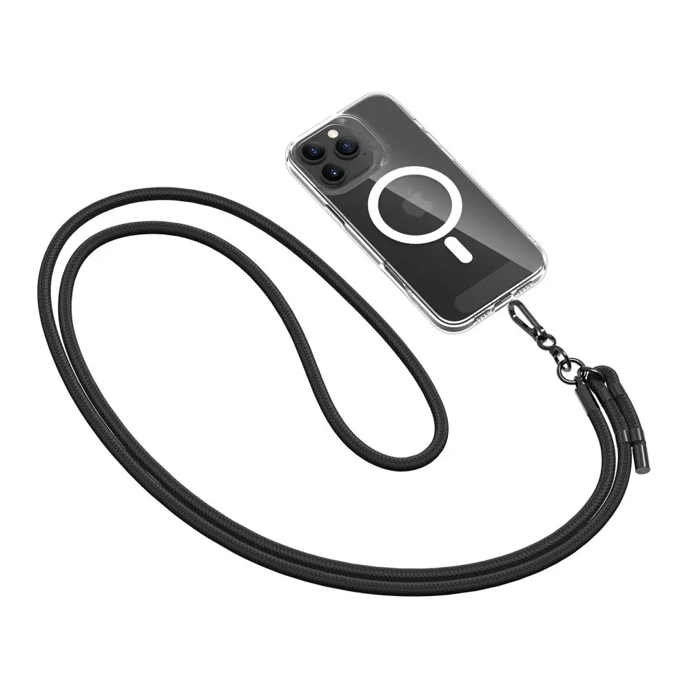 Tech-Protect C1S Rope Crossbody Strap BLACK/BLACK - Elektronika i akcesoria