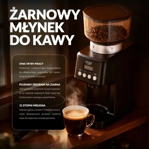 Młynek do kawy żarnowy - Elektronika i akcesoria