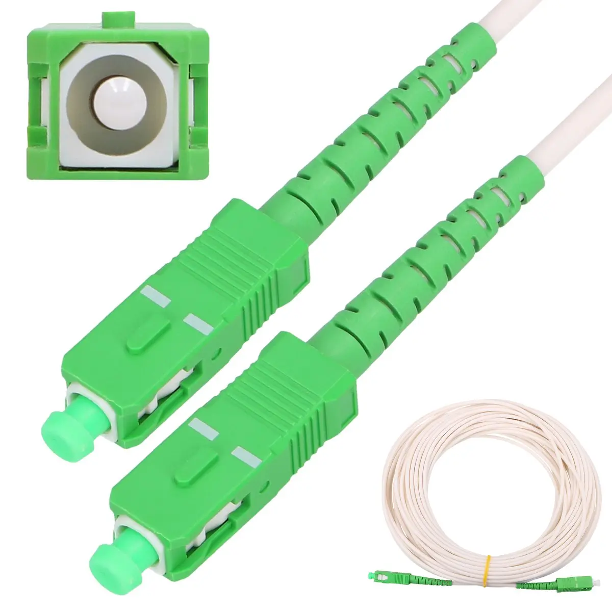 Extralink SC/APC-SC/APC | Patchcord | LSOH, Jednomodowy, Simplex, G.657A2, 3mm, 10m, biały - Elektronika i akcesoria