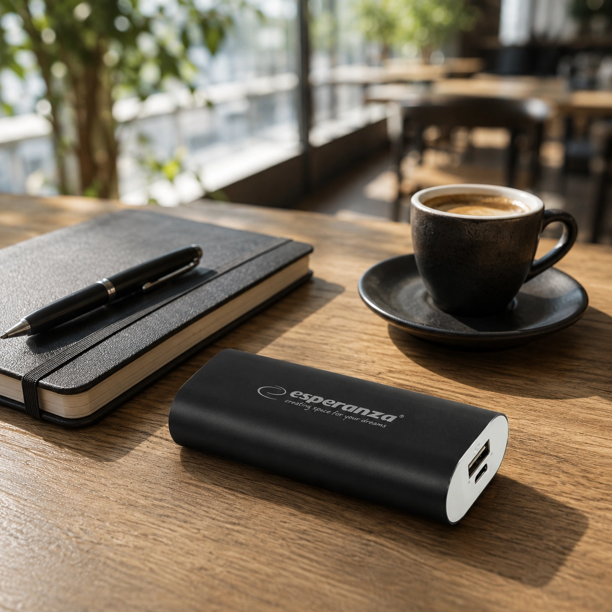 Esperanza Power Bank 4400Mah Hadron Czarny - Elektronika