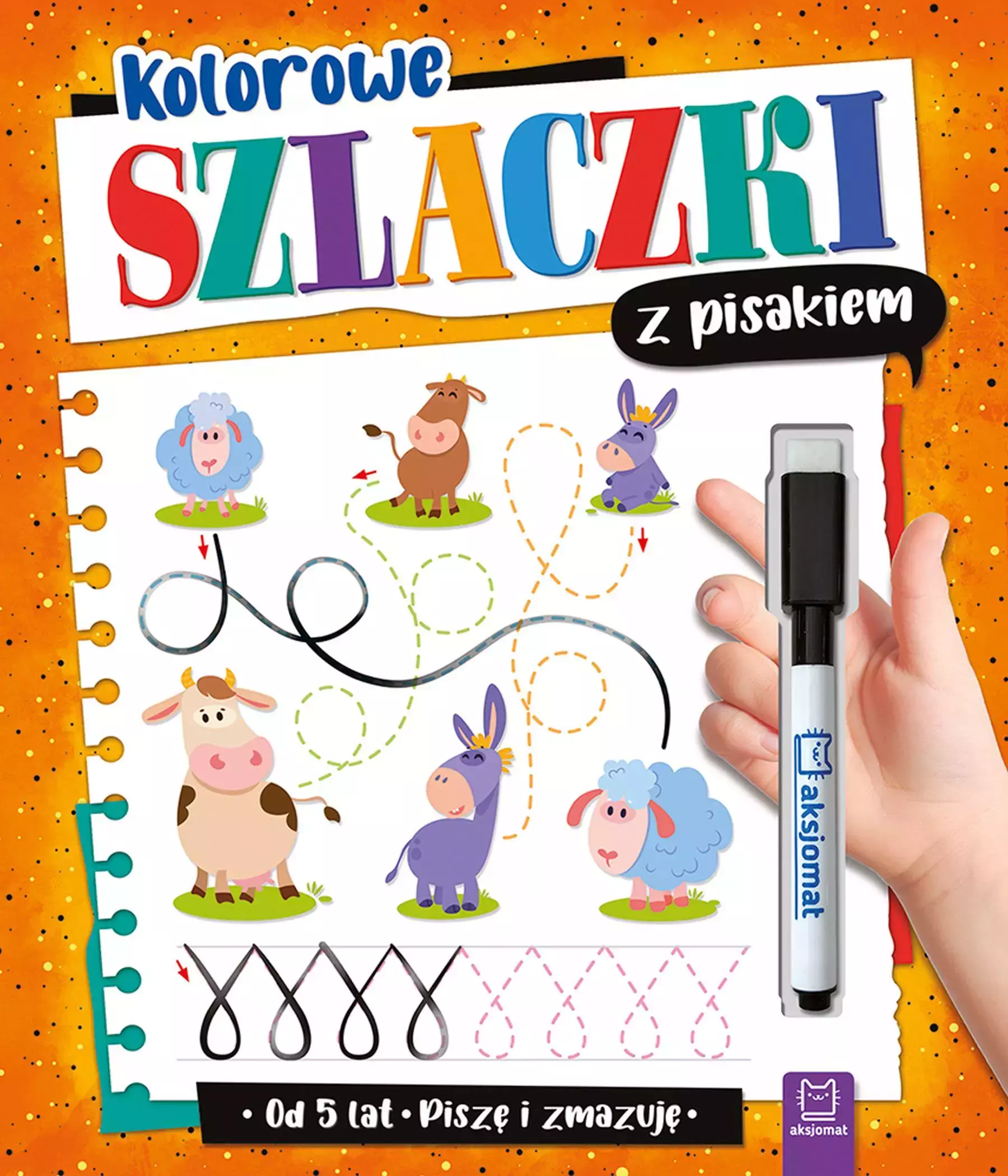 Kolorowe szlaczki z pisakiem. Piszę i zmazuję od 5 lat - Książki