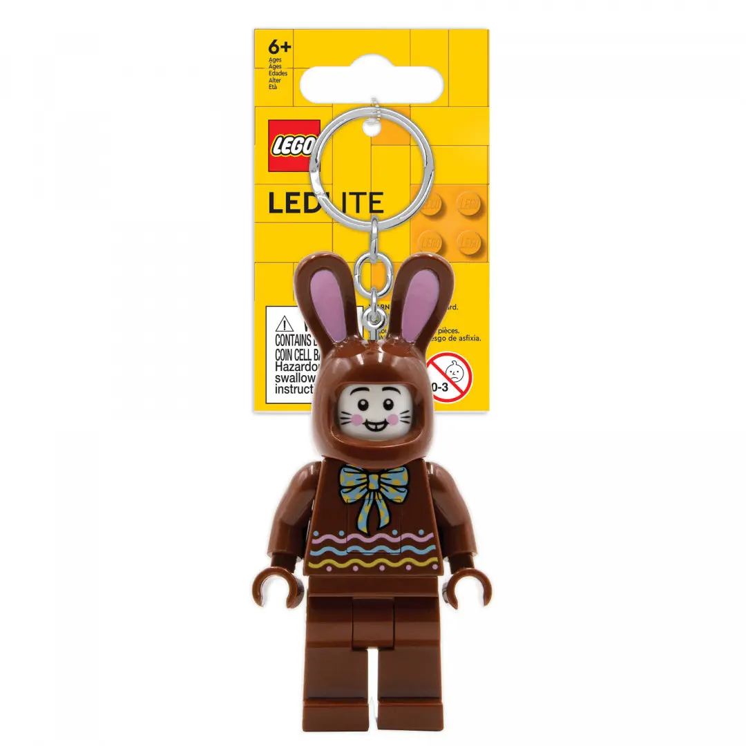 Brelok z latarką LEGO – Czekoladowy króliczek - Zabawki