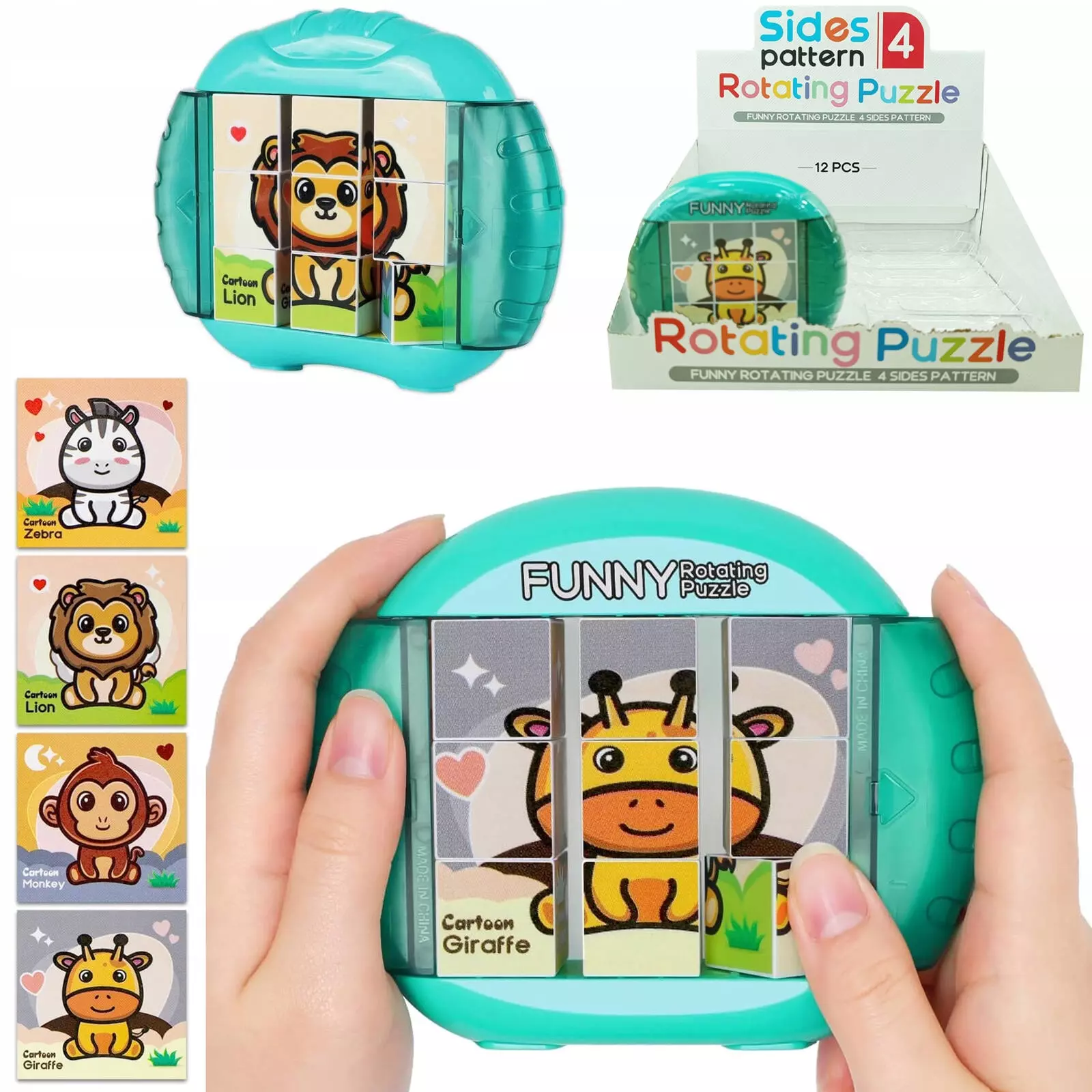 Puzzle obrazkowe obrotowe - Zabawki
