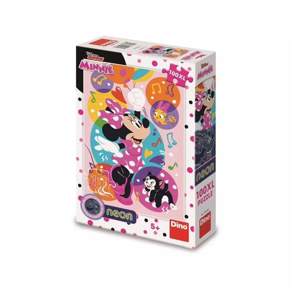 Puzzle Dino 100 elementów Myszka Minnie Neon - Puzzle