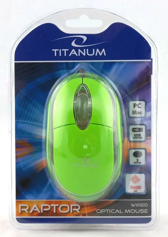 Mysz Raptor 3D zielony Titanum (TM102G) - Elektronika i akcesoria