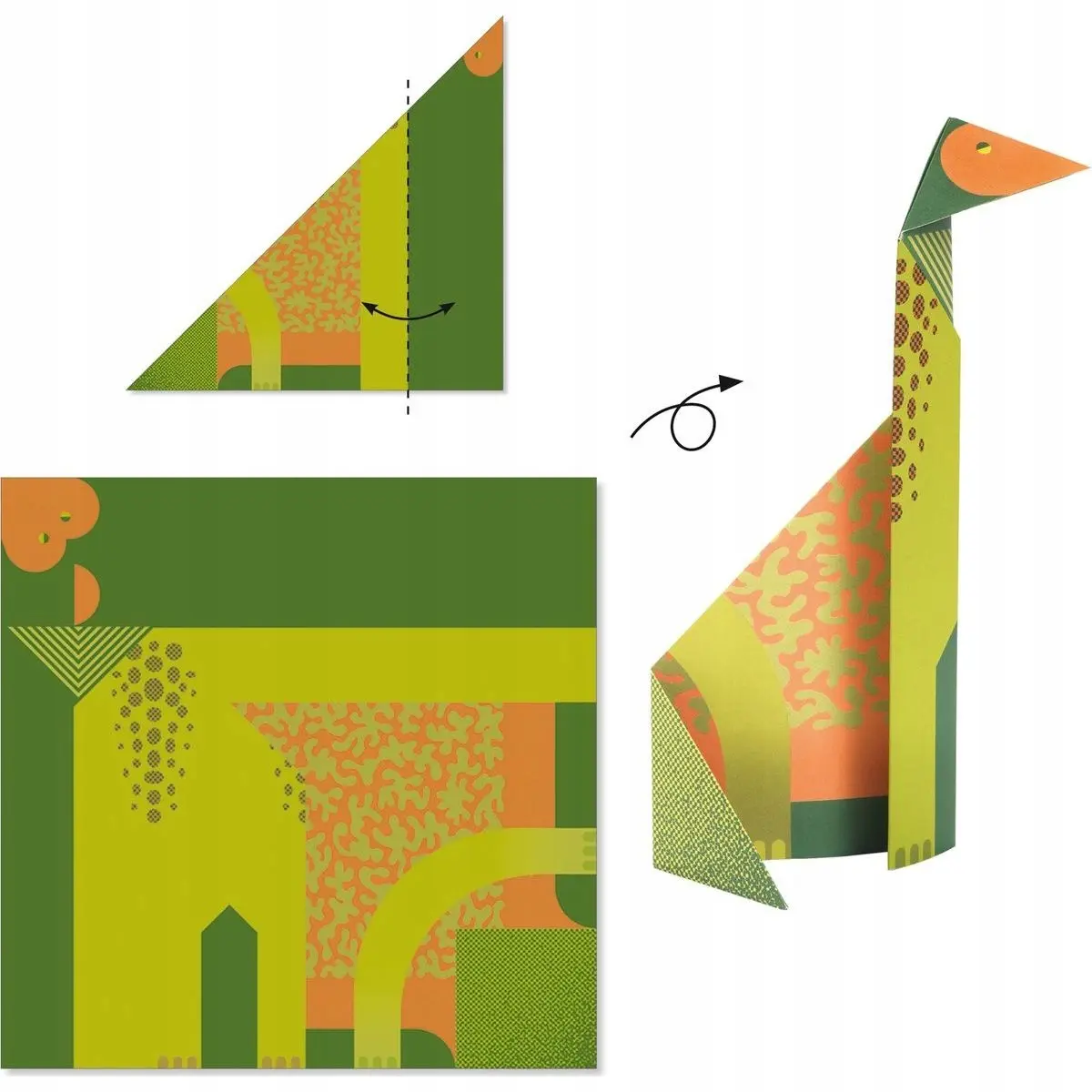 Origami DINOZAURY zestaw 24 szt - Zabawki