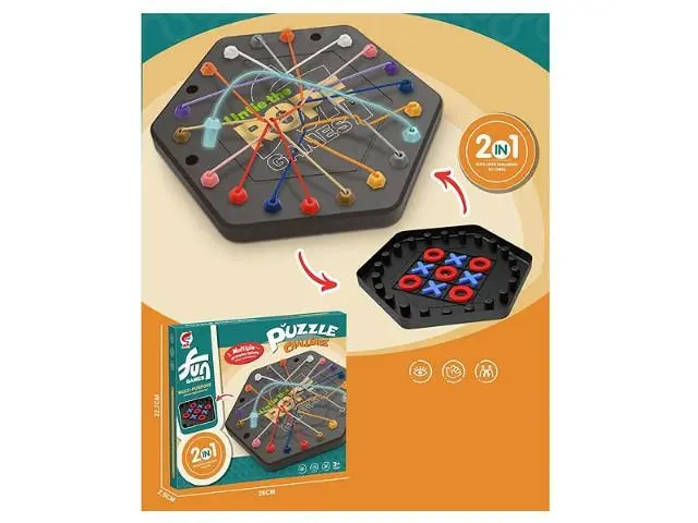 Gra 2W1 Rozplątywanie +Kólko I Krzyżyk NO.125 - Gry