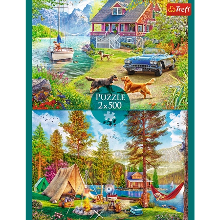 Puzzle 2 x 500 elementów. Letni relaks - Puzzle