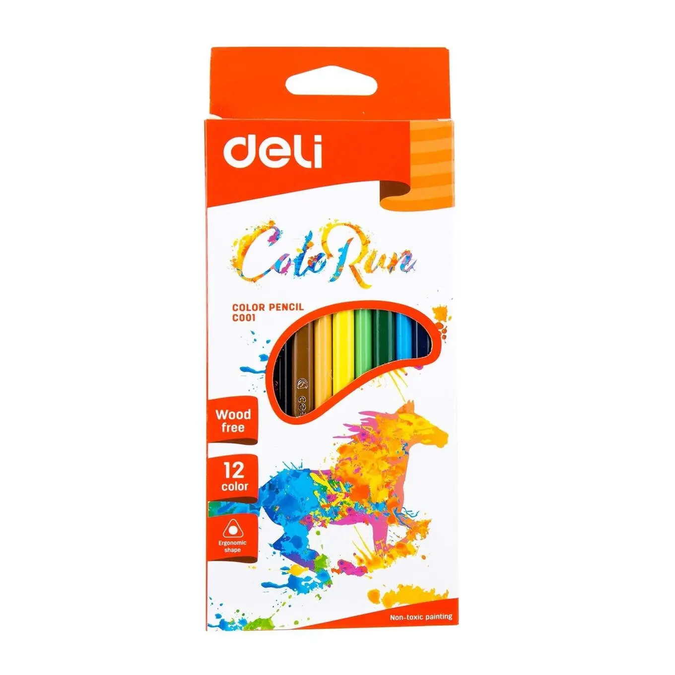 Kredki ołówkowe Deli C00100 zestaw 12 kolorów ColoRun - Papiernicze i szkolne