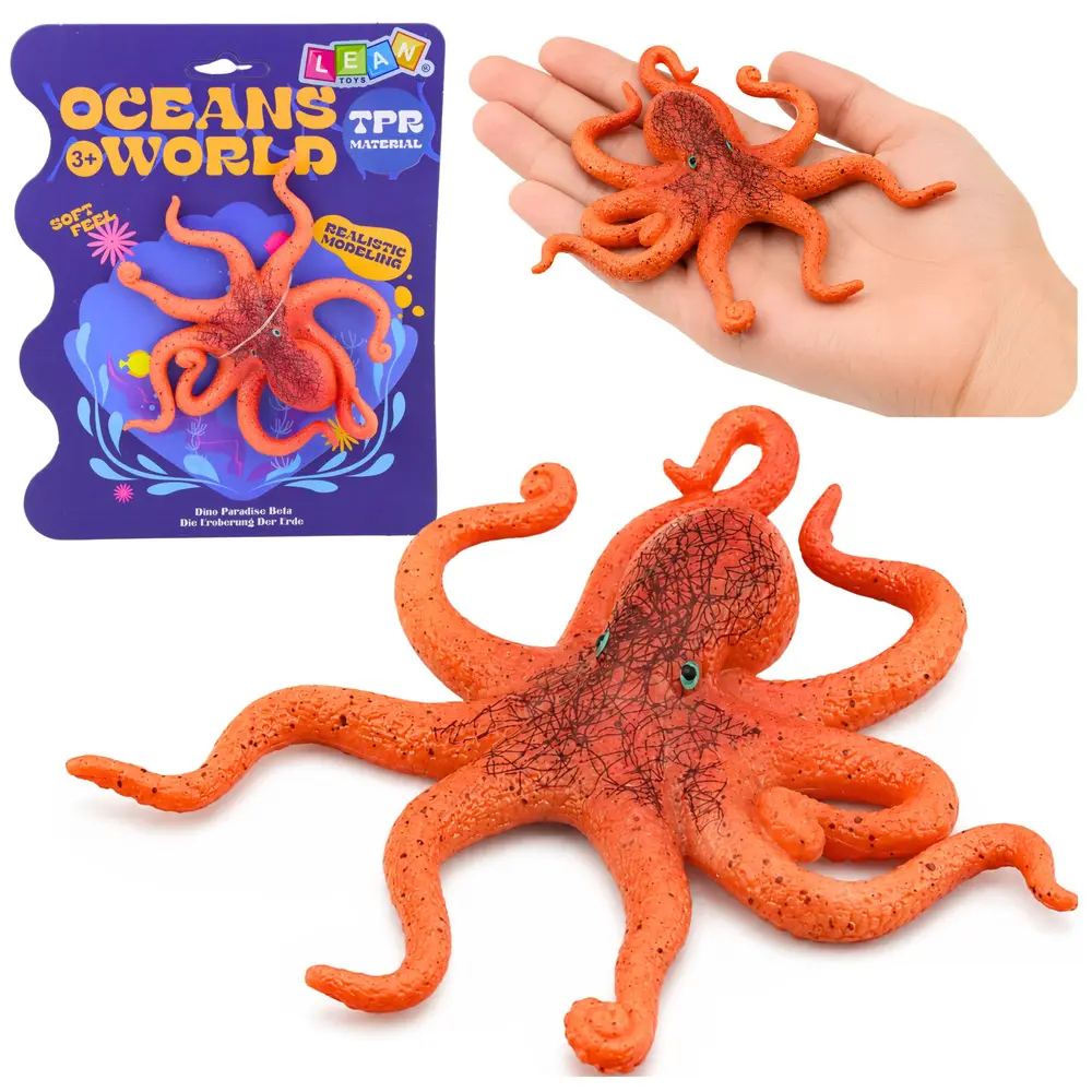 Gumowa Figurka Ośmiornica Rozciągliwa Realistyczna Zwierzę Morskie 12cm - Zabawki