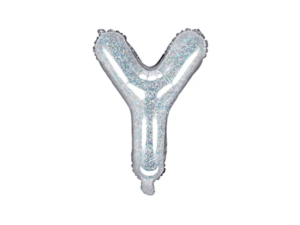 Balon foliowy Litera ''Y'', 35cm, holograficzny - Impreza