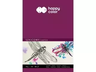 Szkicownik A5 Happy Color klejony 80 ark.70gsm - Papiernicze i szkolne