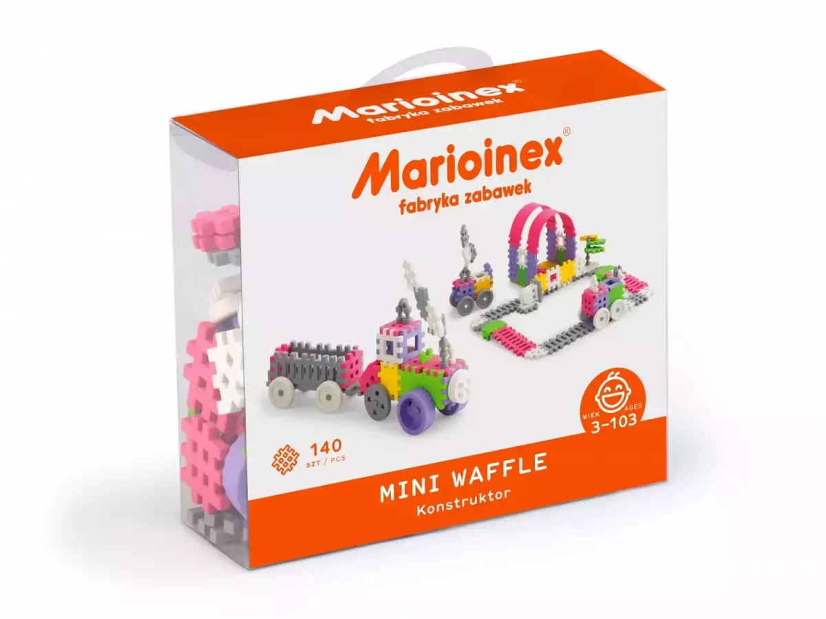 Klocki konstrukcyjne Mini Waffle (140 elementów), dziewczęce - Zabawki