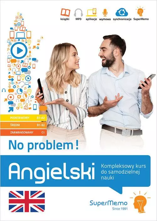 No problem! Angielski. Kompleksowy kurs do samodzielnej nauki, A1-A2, B1-B2, C1 - Książki
