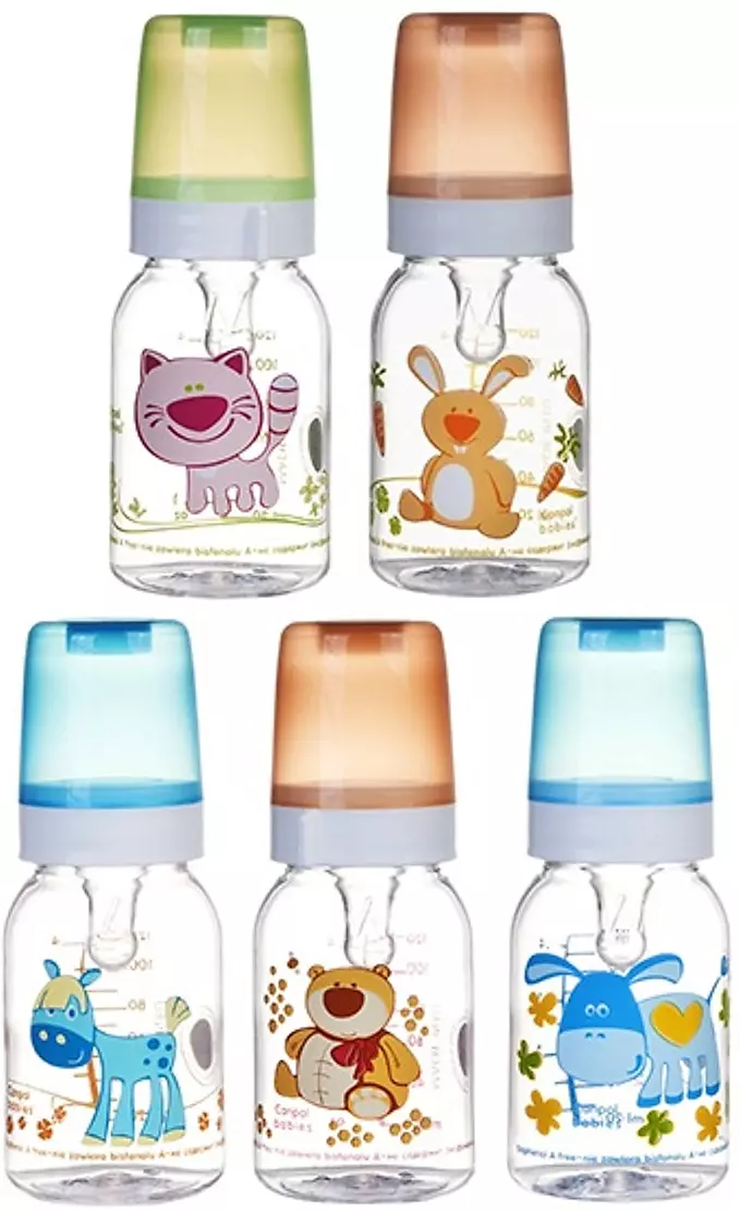 Butelka 120 ml w zwierzątko, mix wzorów - Mama i dziecko