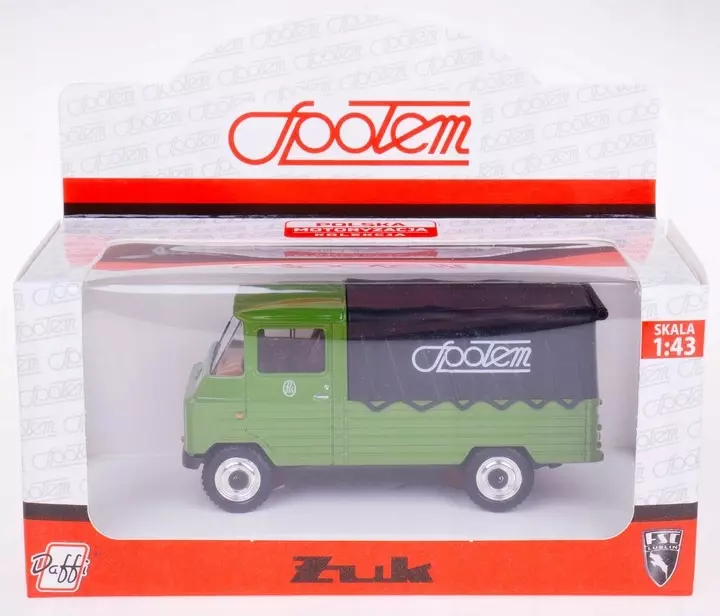 Żuk "SPOŁEM" 1:43 zielony - Zabawki