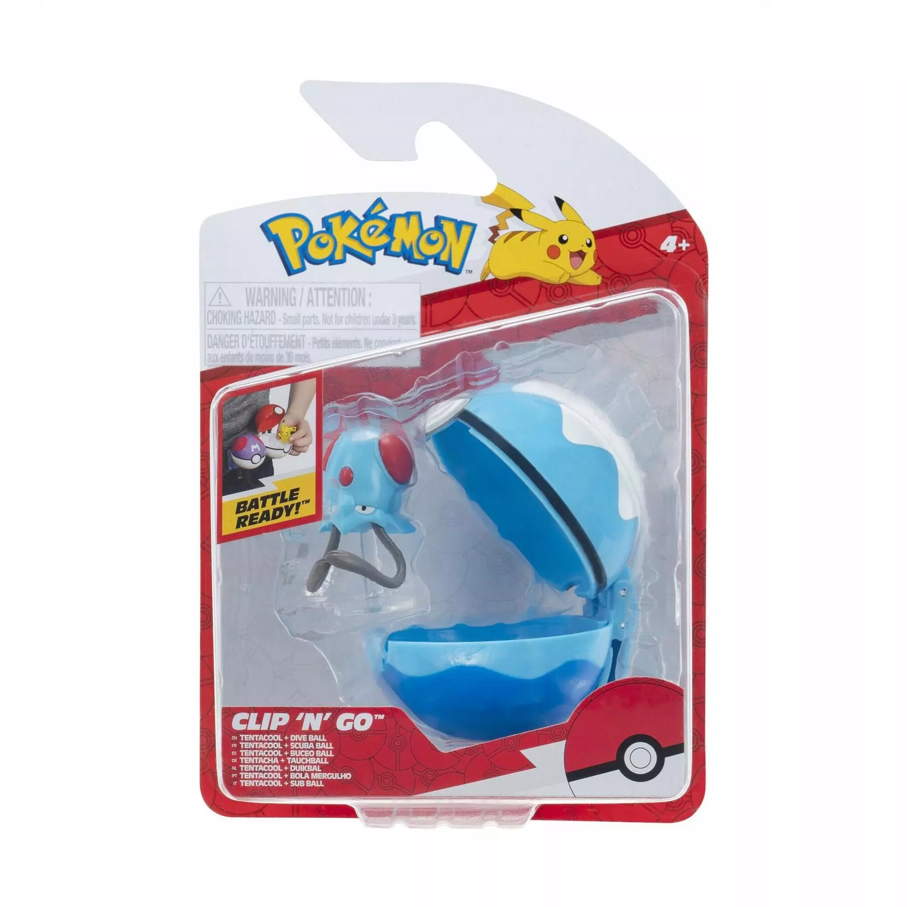 JAS POKEMON CLIPNGO FIGURKA TENTACOOL - Zabawki