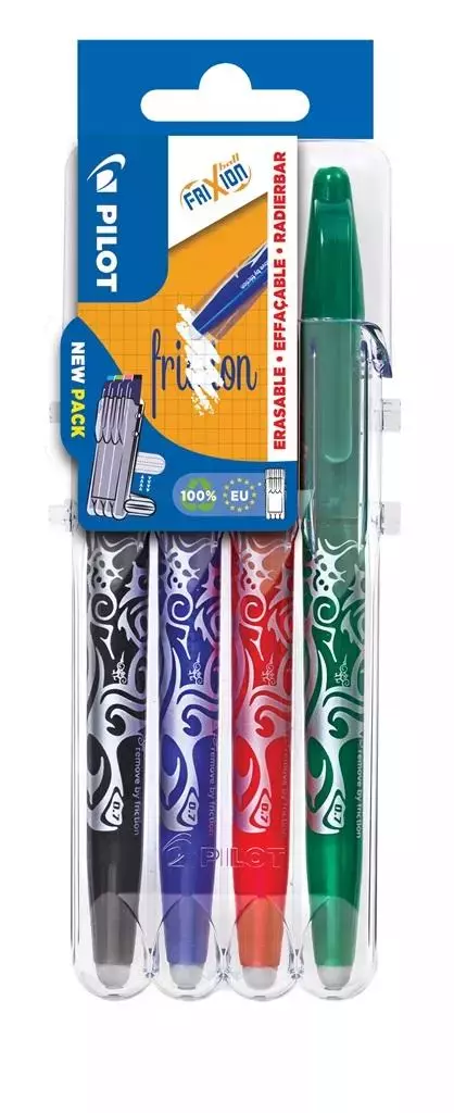 Pióro kulkowe FriXion Ball 4szt + etui PILOT - Papiernicze i szkolne