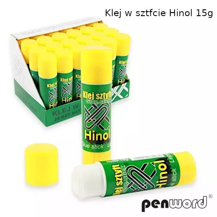Klej w sztyfcie 15g Hinol - Papiernicze i szkolne