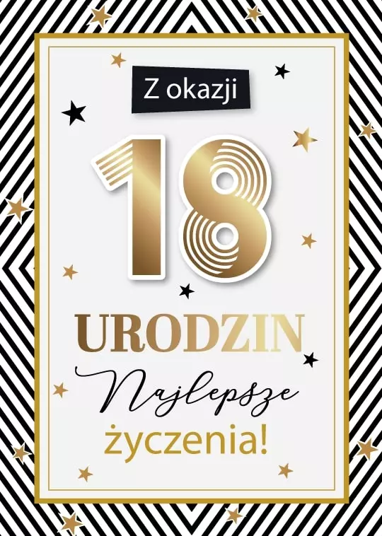 Karnet 18 urodziny - Papiernicze i szkolne