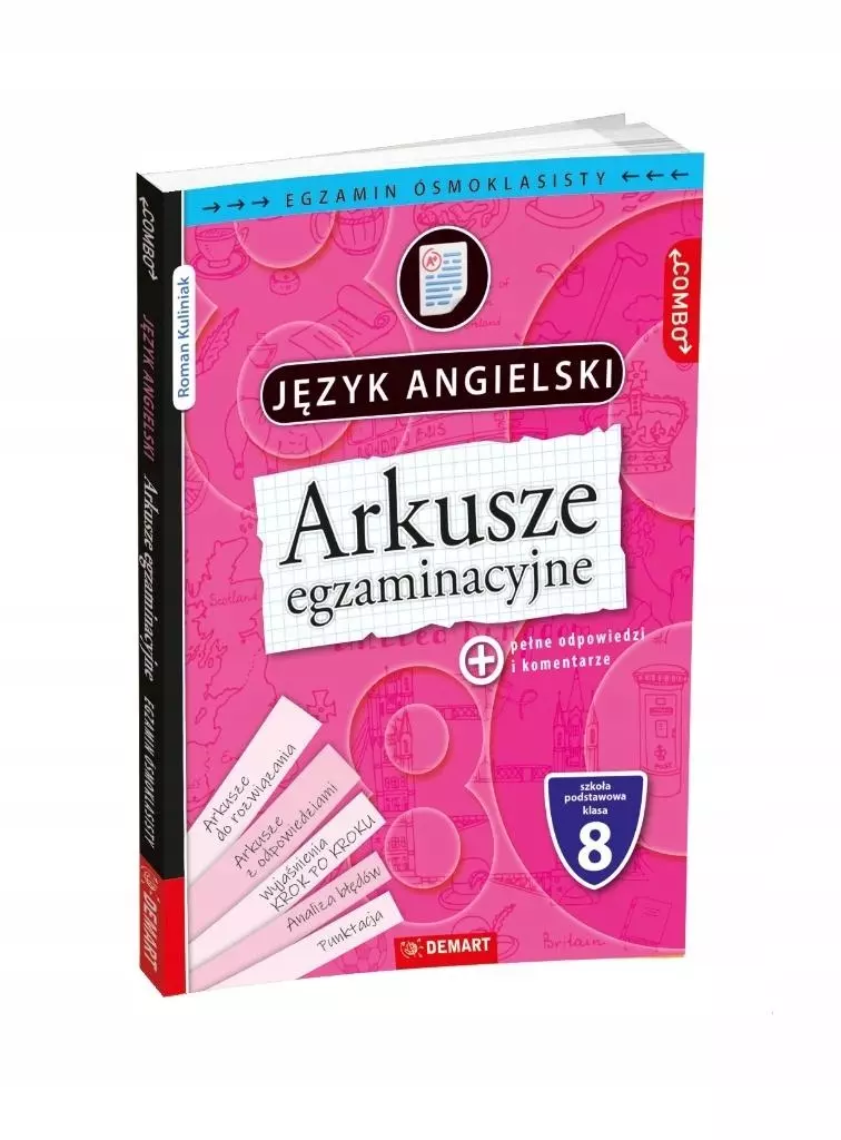 Arkusze egzaminacyjne z j. ang. dla 8-klasisty - Książki