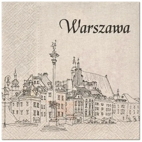 Serwetki 33x33cm We Care Warszawa City, Paw - Papiernicze i szkolne