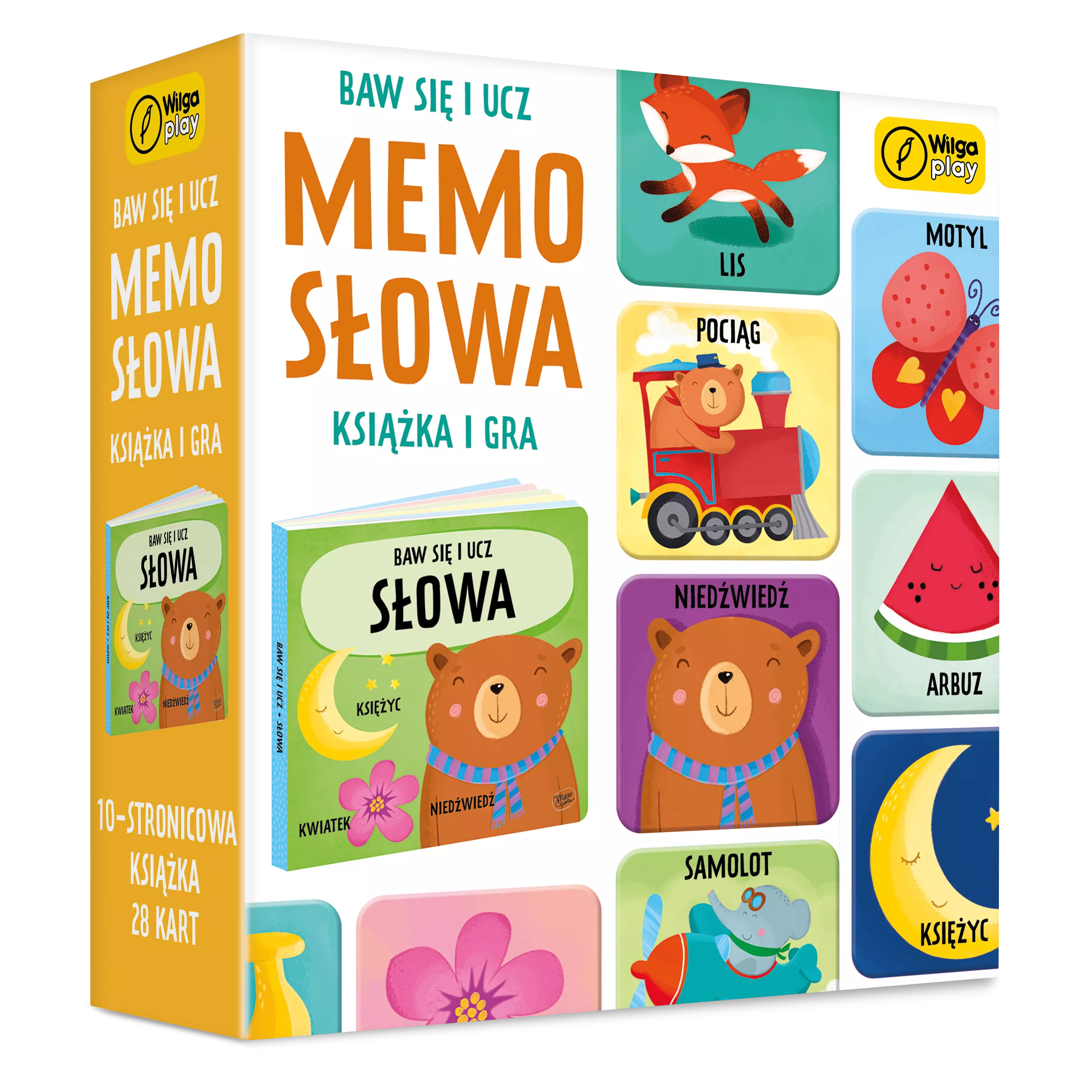 Baw się i ucz. Memo Słowa. Gra i książka - Książki