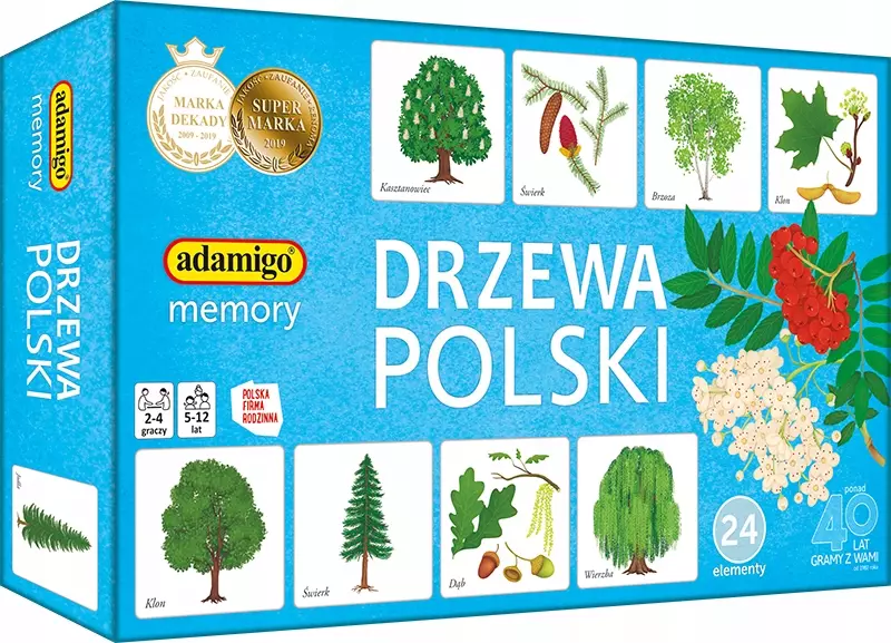 Memory Drzewa Polski gra pamięciowa ADAMIGO - Gry