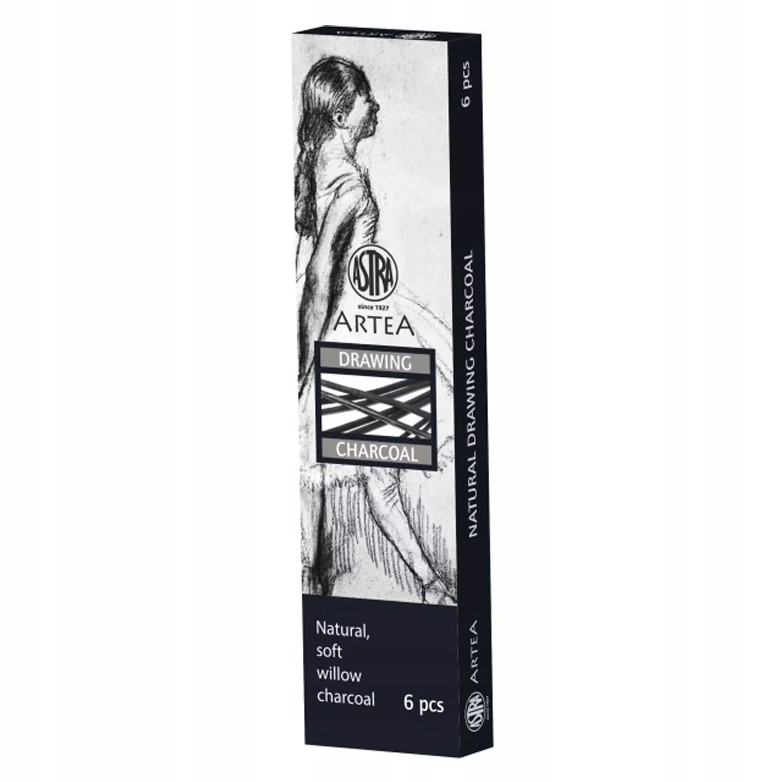 Węgiel naturalny rysunkowy 6-8 mm (6 sztuk) - Papiernicze i szkolne