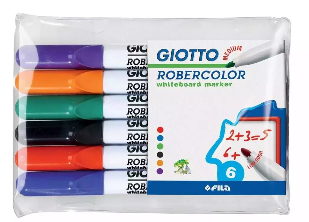 Marker suchościeralny 6 kolorów GIOTTO - Papiernicze i szkolne