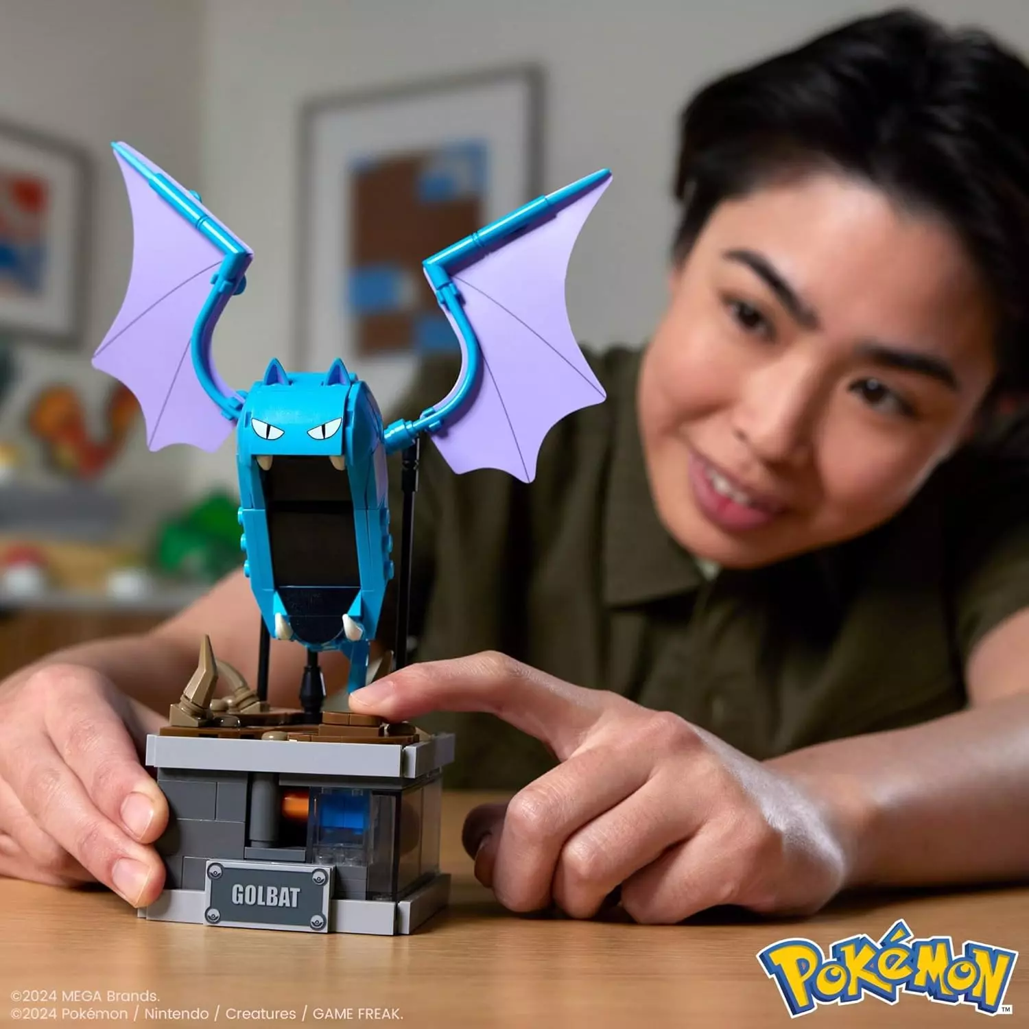 Mega Construx. HTH72 Pokemon. Golbat z ruchem do ustawiania - Zabawki