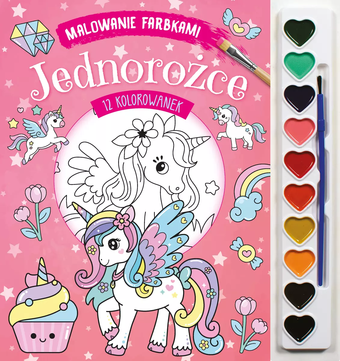 Malowanie farbkami. Jednorożce - Książki