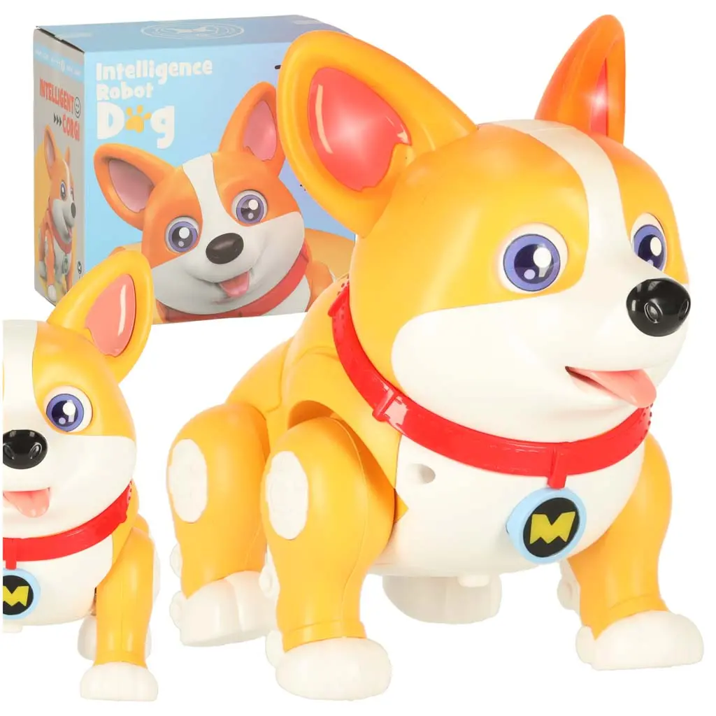 Pies piesek interaktywny robot Corgi świecące uszy muzyka - Zabawki