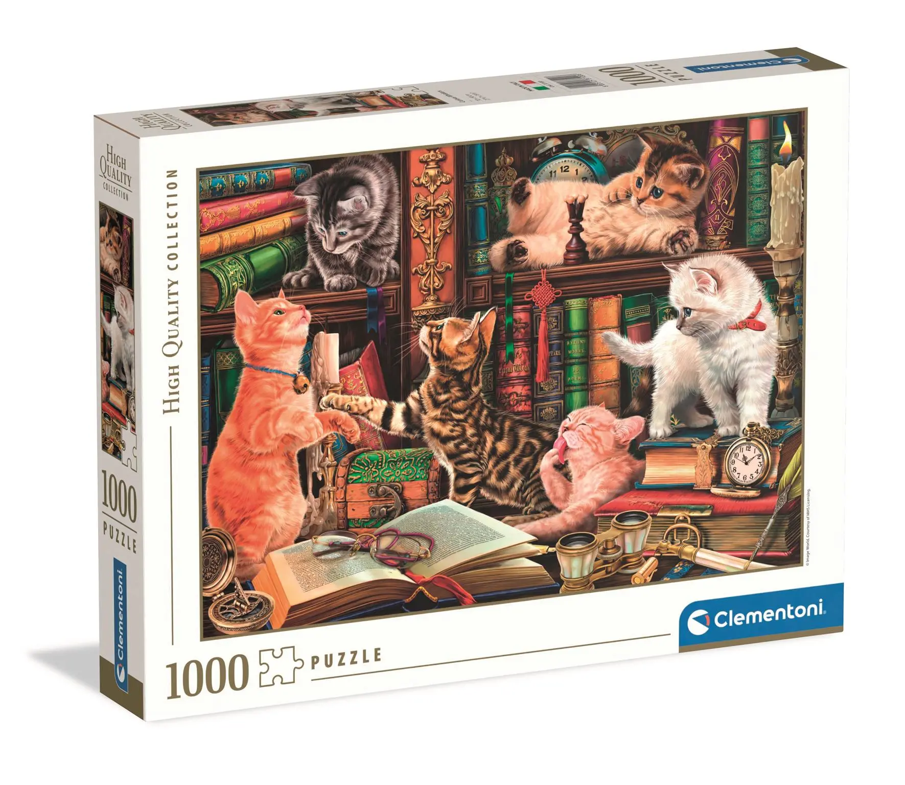 CLE puzzle 1000 HQ Curious Whiskers 37100 - Zabawki