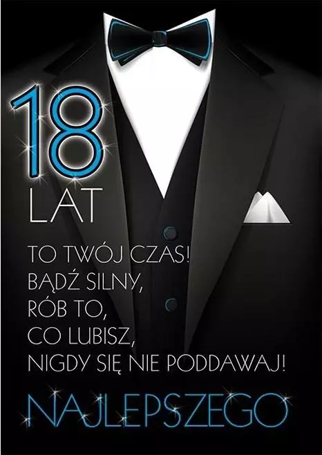 Karnet Party naklejany B6+koperta Urodziny 18 wz11 - Książki