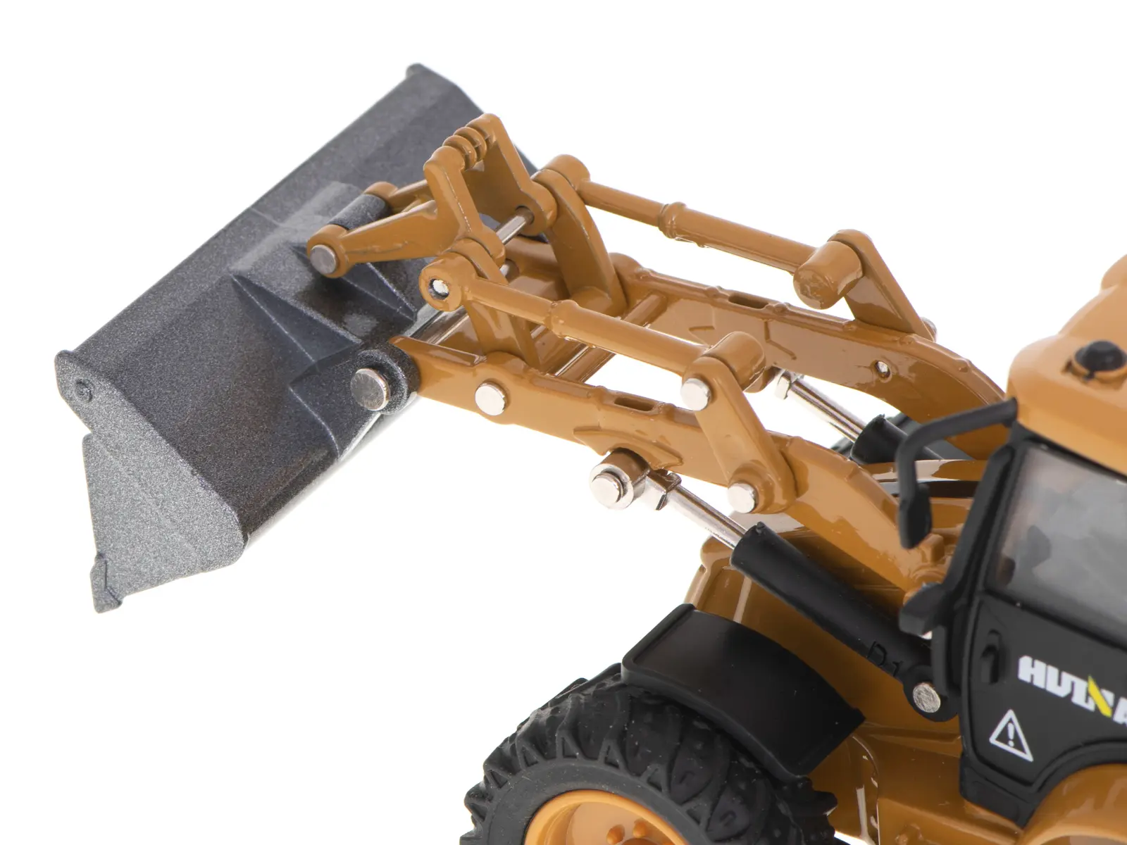 Koparka ładowarka metalowa z ruchomymi łyżkami Die-Cast H-toys 1704 1:50 - Zabawki