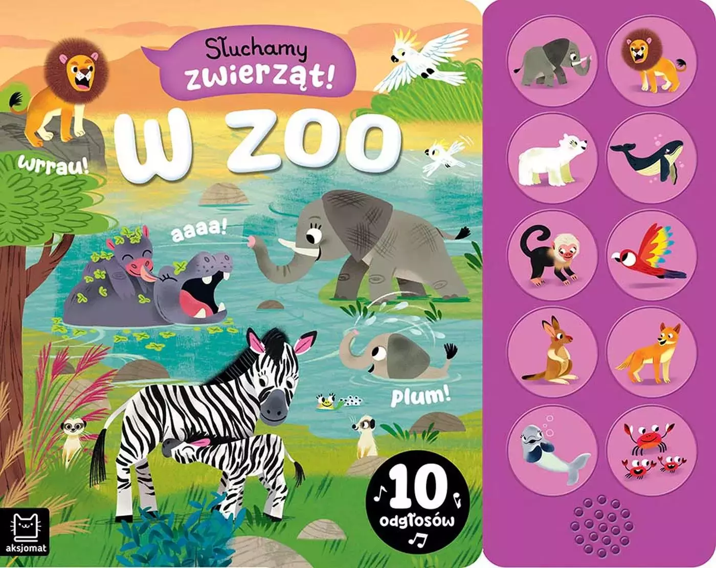 Słuchamy zwierząt! W zoo. 10 odgłosów - Książki