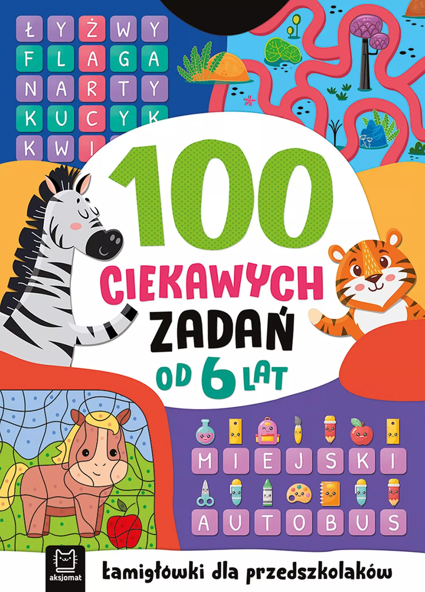 100 ciekawych zadań. Łamigłówki dla przedszkolaków. Od 6 lat - Książki