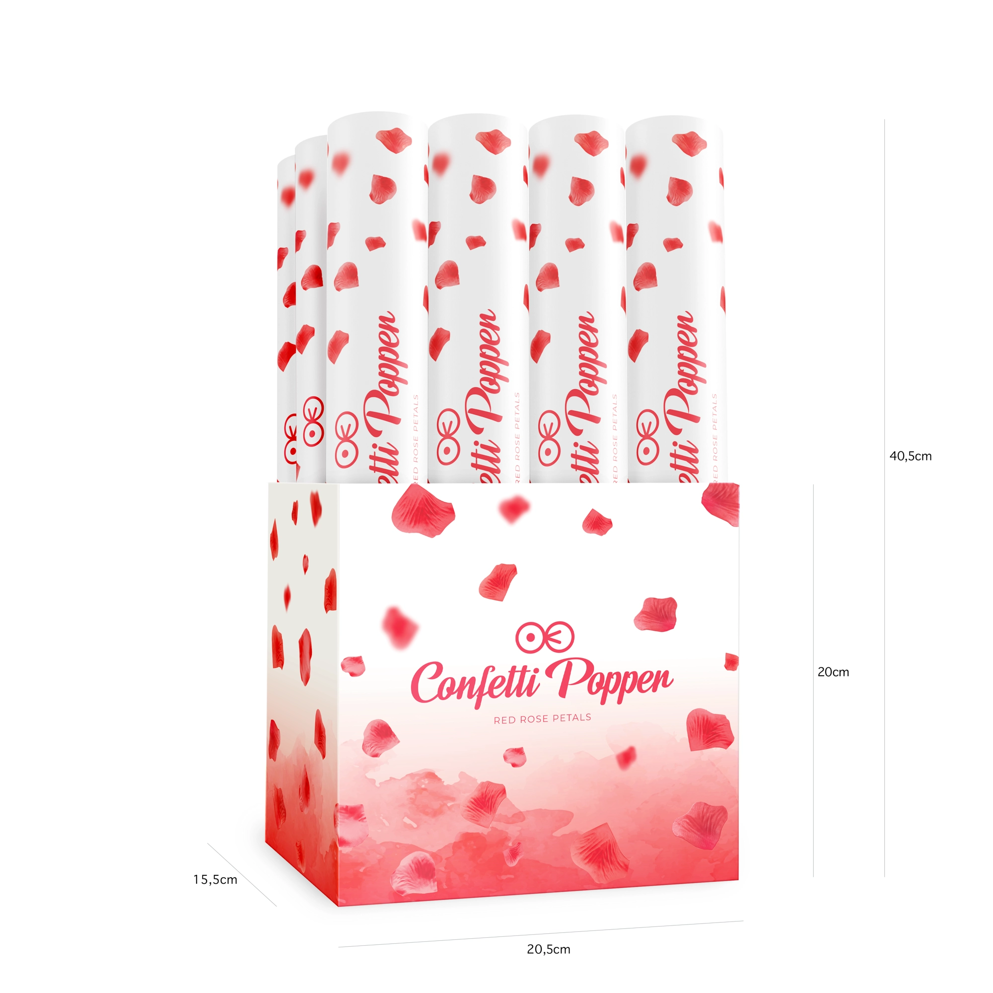 Konfetti płatki róż czerwone 40cm - Impreza