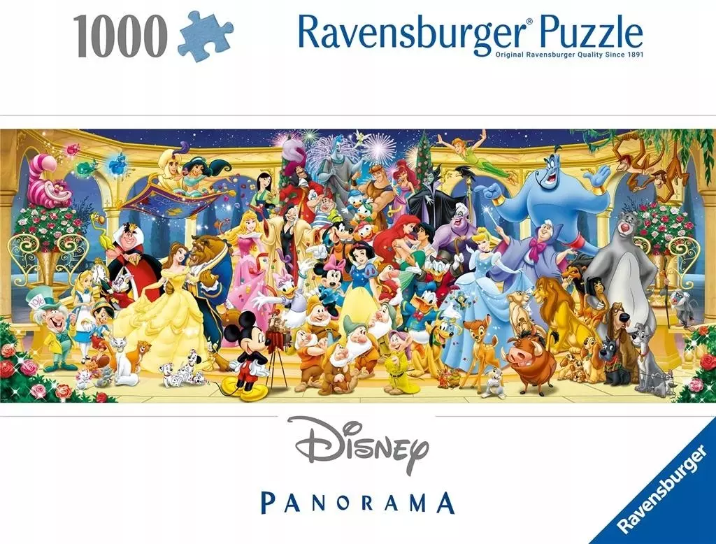 Puzzle 1000 elementów. Panorama. Postacie Disney - Puzzle