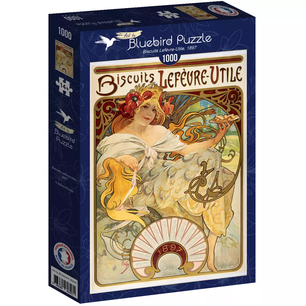 Puzzle 1000 elementów. Alfons Mucha. Ciasteczka Lefèvre-Utile, 1897 - Puzzle