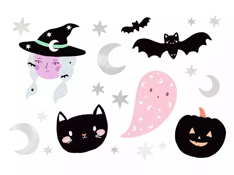 Tatuaże zmywalne Halloween 20szt - Papiernicze i szkolne