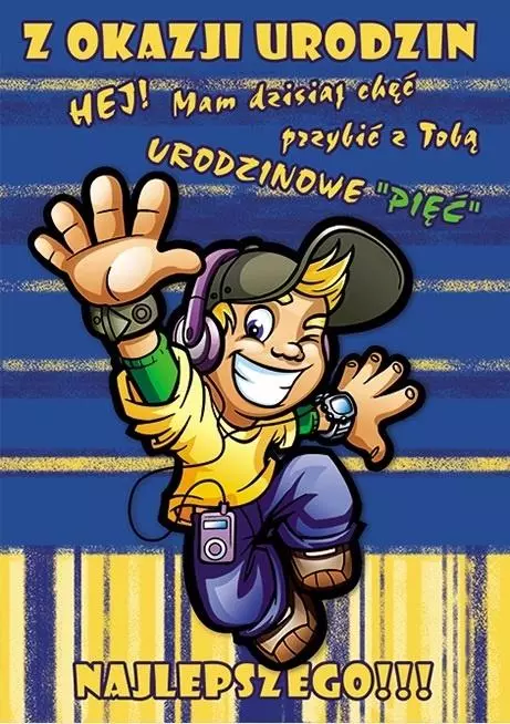 Karnet Young B6 + koperta wzór nr 012 Urodziny - Książki